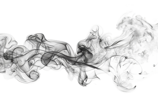 Transparent Ink Swirls: Abstract Art in Motion