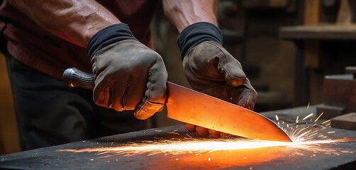 AI-Crafted Imagery of a Red-Hot Knife Aflame