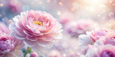Soft and sweet flower petals in blurred style for background, flower, petals, soft, pastel, color, gentle, blur, delicate