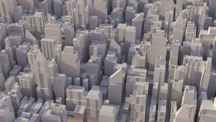 The city image for real estate or property concept 3d rendering.