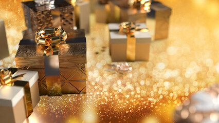 The Gift box for celebration  or holiday concept 3d rendering.