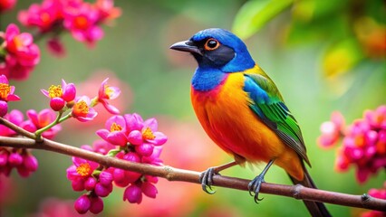 Beautiful Macau bird perched on a vibrant tree branch , Macau, bird, colorful, tree, feathers, nature, wildlife, tropical