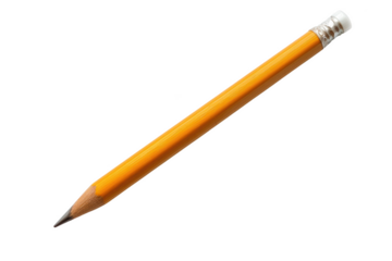 Transparent Yellow Pencil on Black Background