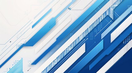 Obraz premium abstract background with Blue arrows moving forward in a white and blue color theme symbolize progress and direction.
