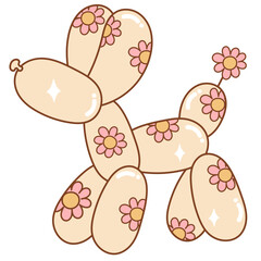 Cute Groovy Balloon Dog