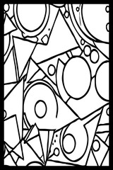 Abstract black and white pattern. For use in graphics. Minimalist illustration for printing on wall decorations