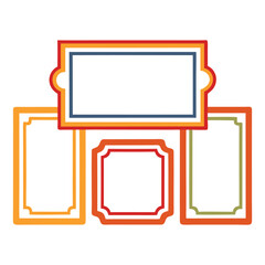 This vintage rectangular frame vector set includes elegant and intricate borders, perfect for adding a touch of timeless sophistication to invitations, certificates, and decorative projects.