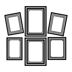 This vintage rectangular frame vector set includes elegant and intricate borders, perfect for adding a touch of timeless sophistication to invitations, certificates, and decorative projects.