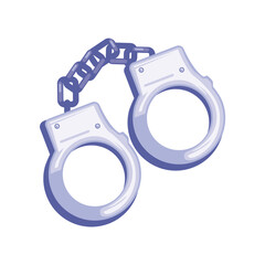 closed handcuffs police equipment