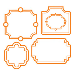 This vintage rectangular frame vector set includes elegant and intricate borders, perfect for adding a touch of timeless sophistication to invitations, certificates, and decorative projects.