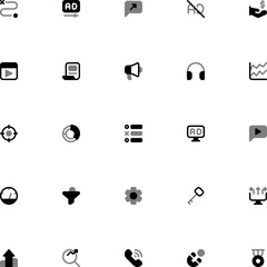 Online Marketing Icon Set Collection. 2D Icons Editable Duotone Style and Pixel Perfection