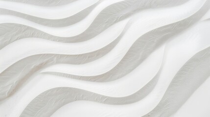 Obraz premium Abstract white waves create a smooth, flowing texture, emphasizing minimalism and elegance.