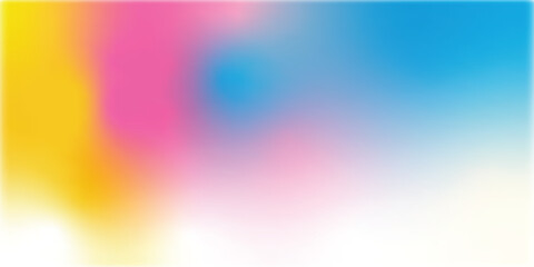 Abstract Pastel color. Light blue, pink and yellow color vector banner. Pastel gradient sky pattern. Blurred light fuzz colorful gradient