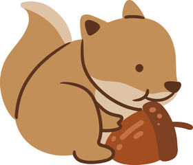 Hand Draw Vector of Squirrel
