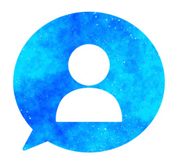 青い星空｜ユーザーアイコンの吹き出し