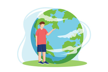 Earth Day Flat Design Illustration