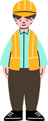 Hand Draw Vector of Engineer Illustration