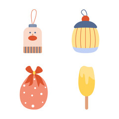 Winter Stuff Collection of Ice Cream Tag Gift Lantern Lamp Ball Christmas Decoration