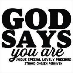 GOD SAYS YOU ARE THANKSGIVING DAY T-SHIRT DESIGN