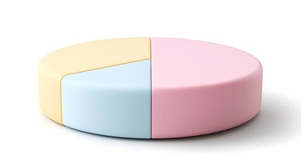 Pastel Colored Pie Chart for Business Presentation