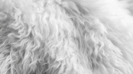 Obraz premium Soft and Fluffy White Fur Texture Creating a Cozy Atmosphere for Home Decor