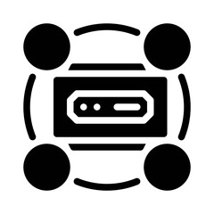 Content Delivery Network glyph icon