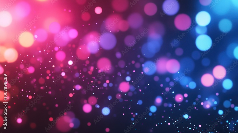 Poster a vibrant abstract background with colorful bokeh lights creating a dreamy atmosphere.