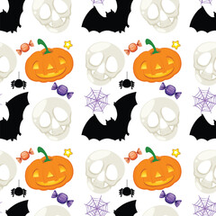 Halloween Themed Seamless Pattern