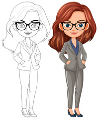 Professional Woman in Business Attire