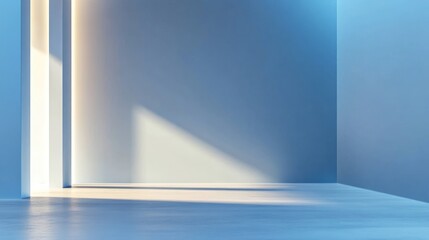 Fototapeta premium A minimalist interior scene with soft lighting and smooth surfaces.