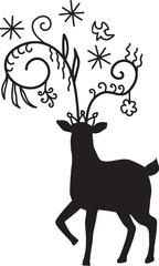 Vector Christmas Deer