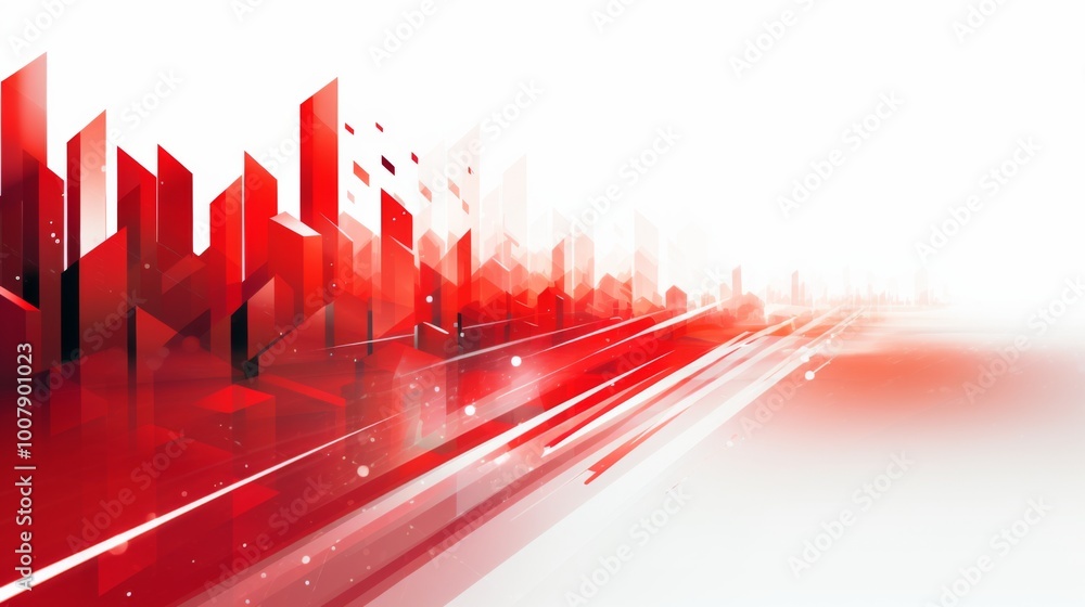 Aufkleber red arrows moving forward in a vector illustration with a white and red color theme symbolize progre