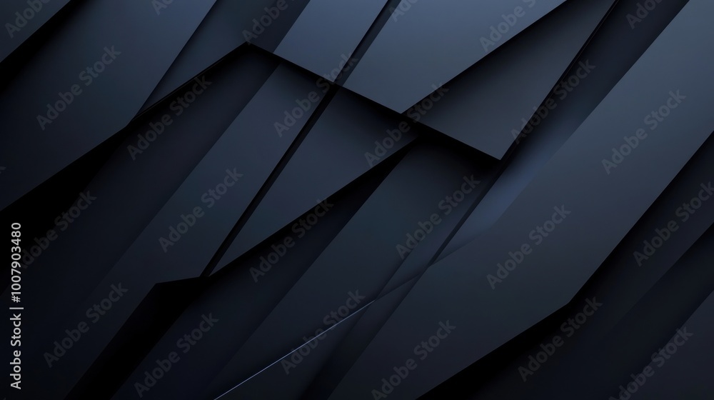 Poster abstract dark geometric pattern with sharp angles and layers.