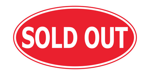 Sold out icon vector, sold out sticker in flat trendy style illustration isolated on white background.