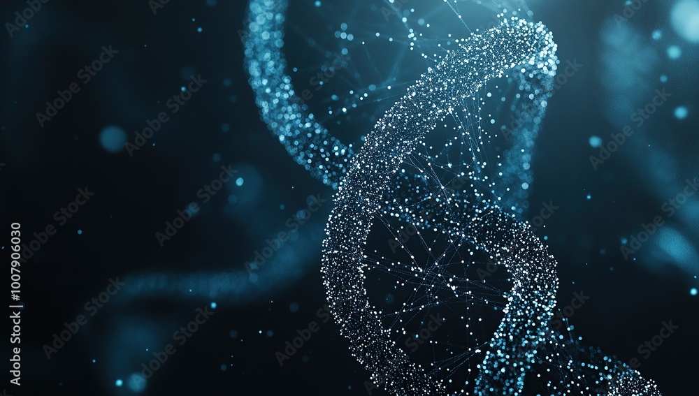 Aufkleber abstract futuristic background with dna and technological elements