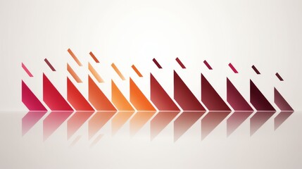 Wine-colored arrows moving forward in a vector illustration with a white and wine color theme symbolize progress and direction in modern design