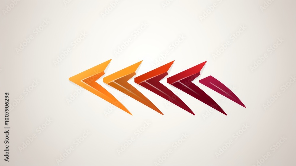 Aufkleber wine-colored arrows moving forward in a vector illustration with a white and wine color theme symbol