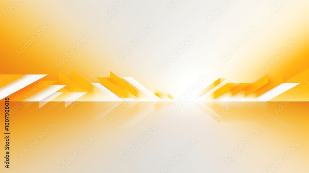 Poster yellow arrows moving forward in a vector illustration with a white and yellow color theme symbolize 