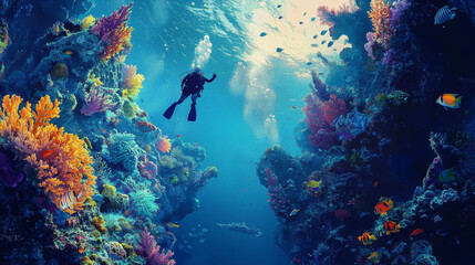 “Beneath the Surface: An Underwater Wonderland Unfolds”