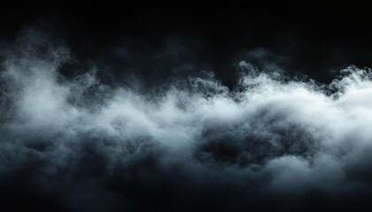 Obraz premium White Smoke Billowing Against a Dark Background