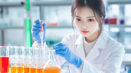 Fototapeta premium Meet the future of medical research brilliant, innovative, and dedicated female scientists transforming healthcare.