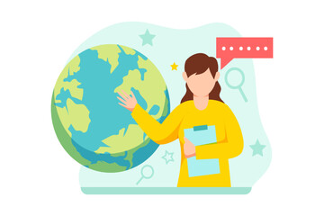 Earth Day Flat Design Illustration