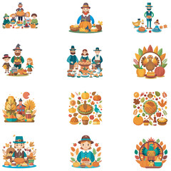 Happy thanksgiving day vector illustration