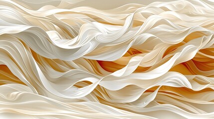 Obraz premium Abstract background with flowing white and gold lines.