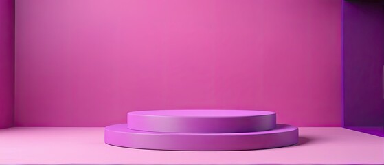 Purple Podium on a Pink Background