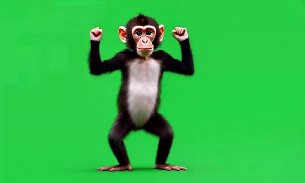 A blurry red ball on a green screen background.