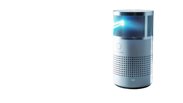 Digital projector on white background