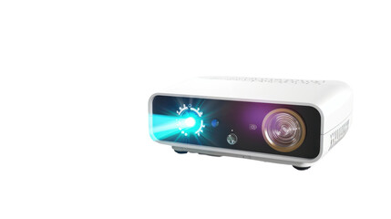 Digital projector on white background