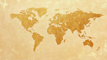 Discover a lavish golden world map texture, perfect for creating an opulent, defocused background in your designs.