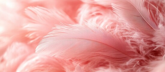 Soft pink feathers with a blurred background.